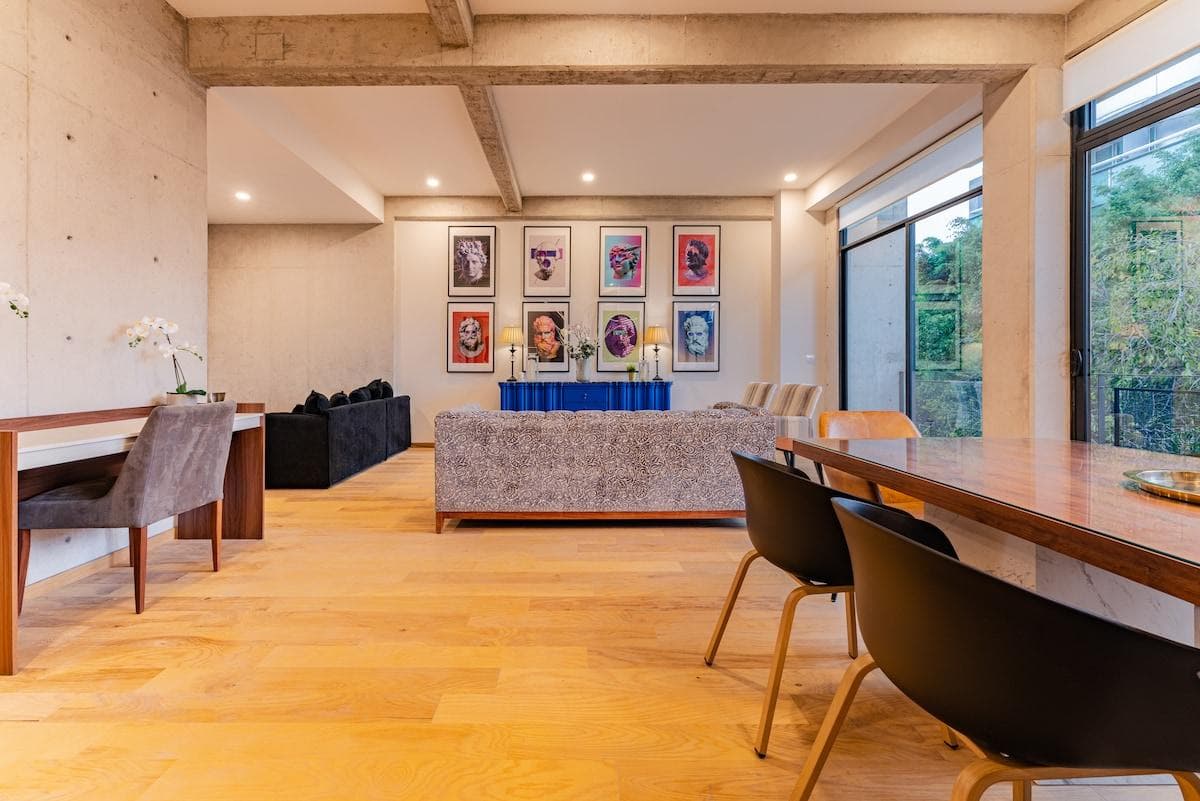 Living and dining areas seamlessly connected for ultimate guest convenience.